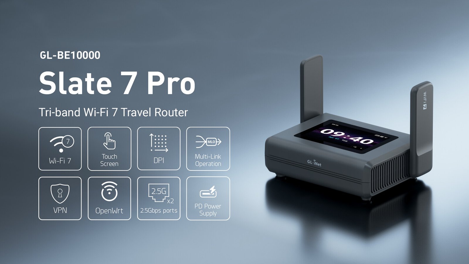 GL.iNet Launches Slate 7 Pro Tri-band Wi-Fi 7 Travel Router