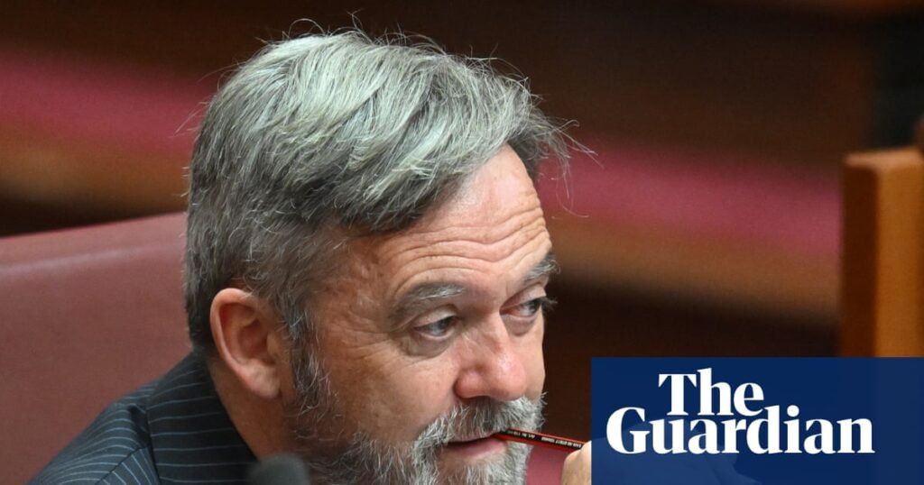 Liberal senator breaks ranks to take aim at Angus Taylor’s ‘negative’ rhetoric on immigration | Liberal party