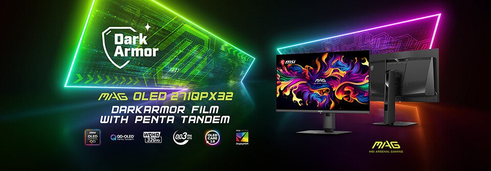 MSI Announces MAG OLED 271QPX32 Gaming Monitor with 5-Layer QD-OLED Penta Tandem Panel