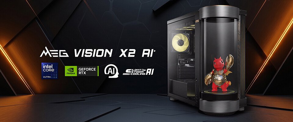 MSI Introduces the MEG Vision X2 AI+ Gaming Desktop with Holographic AI Companion