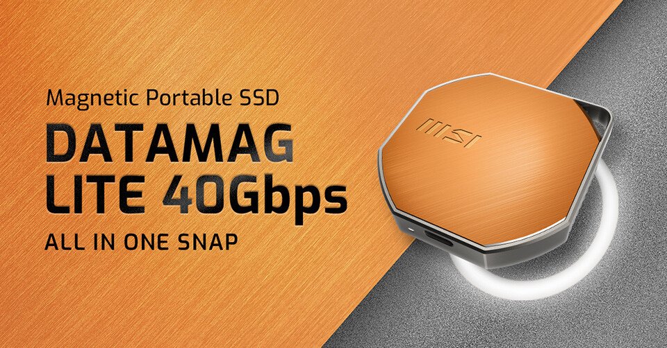 MSI Launches DATAMAG LITE 40Gbps Magnetic Portable SSD