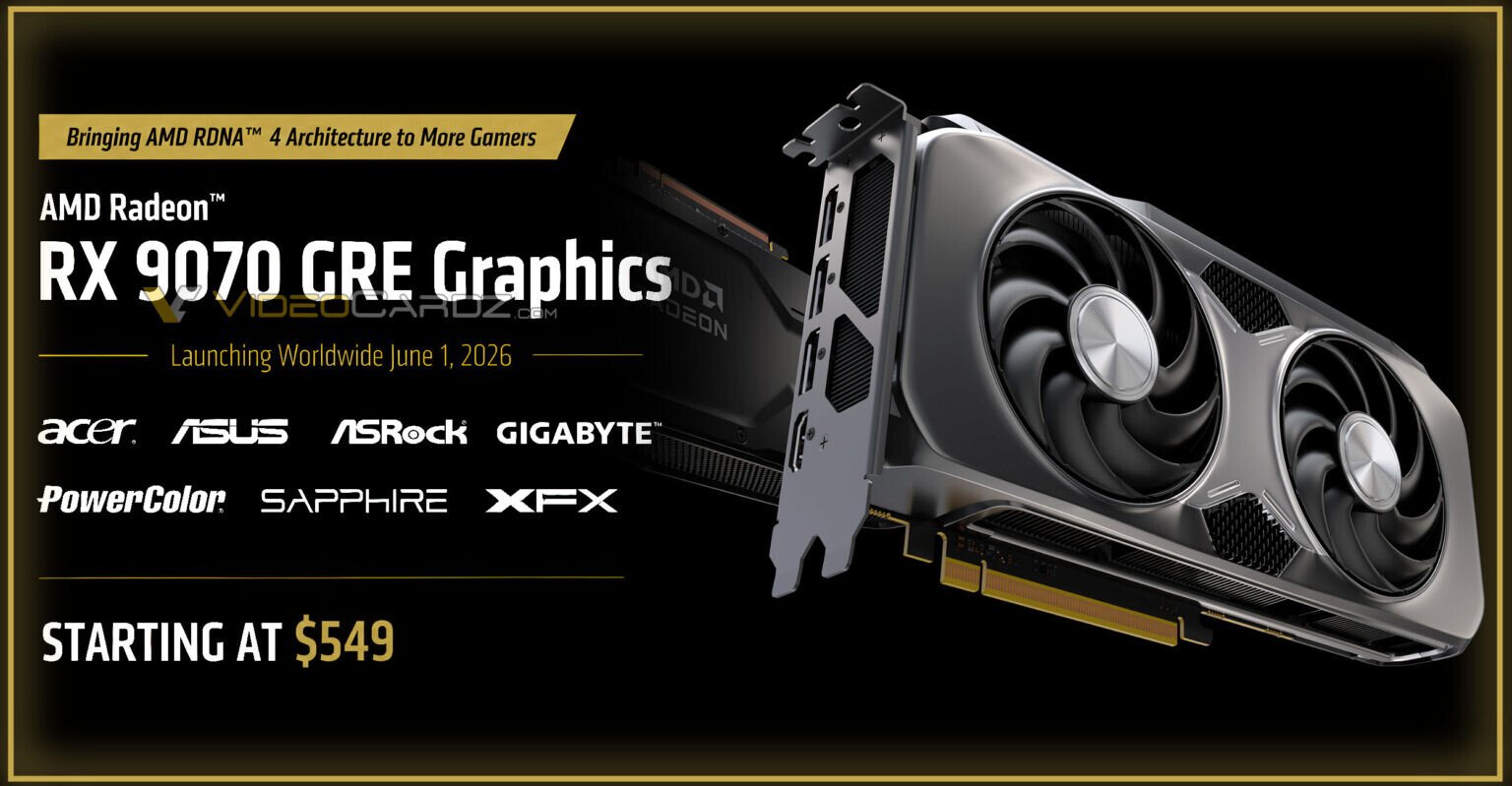 New Leak Tips $549 MSRP for AMD Radeon RX 9070 GRE