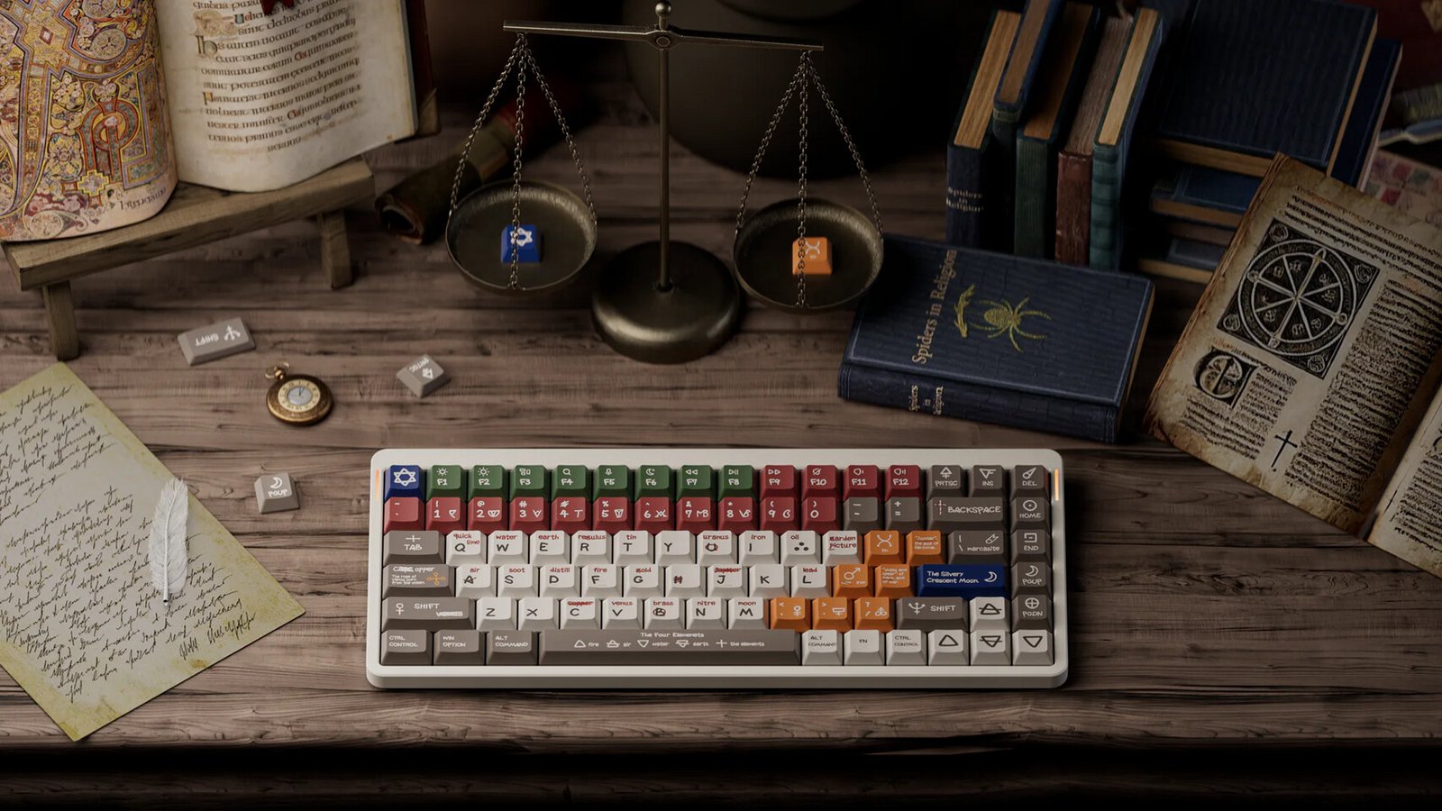 NuPhy Berry Profile Gets 7th Colorway With "Alchemical Manuscripts" PBT Keycap Set