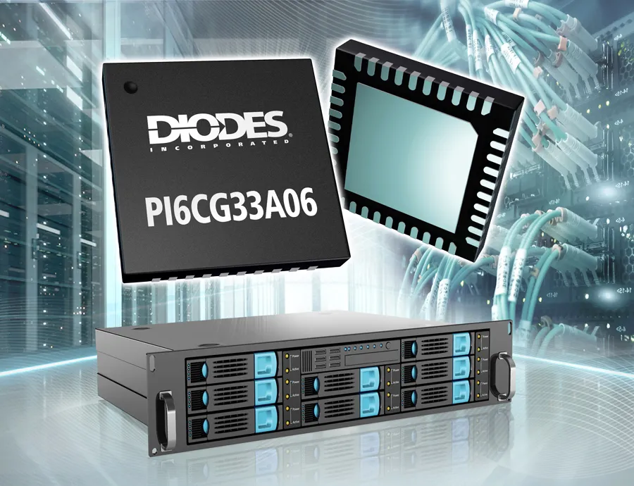 Diodes PCIe 7.0 clock generator features sub-30fs jitter