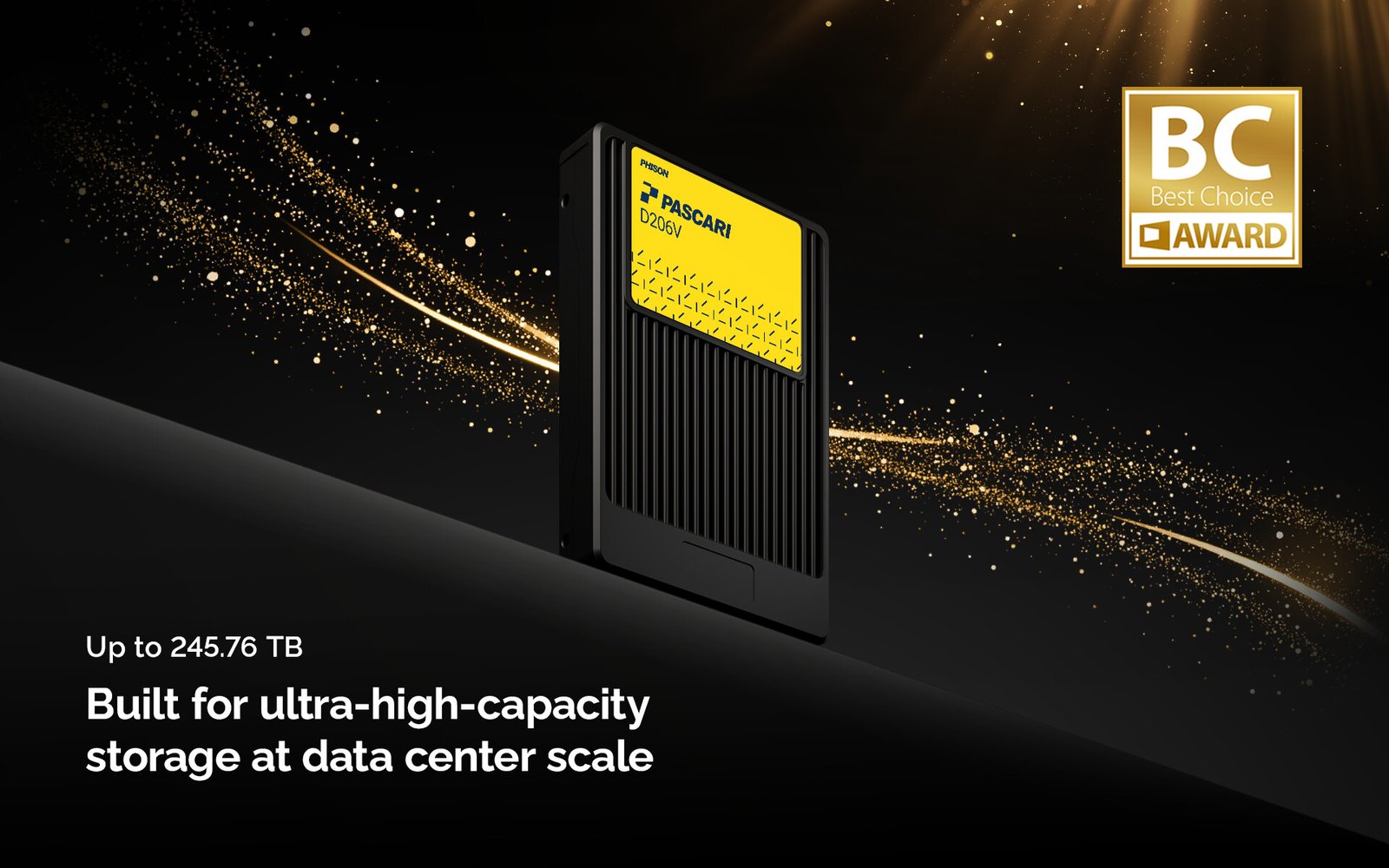 Phison's Pascari Enterprise Storage Honored with COMPUTEX Best Choice Golden Award for Breakthrough 245.76 TB Capacity