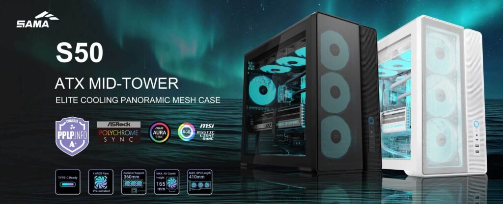 SAMA Announces the S50 ATX Mid-Tower Case Series