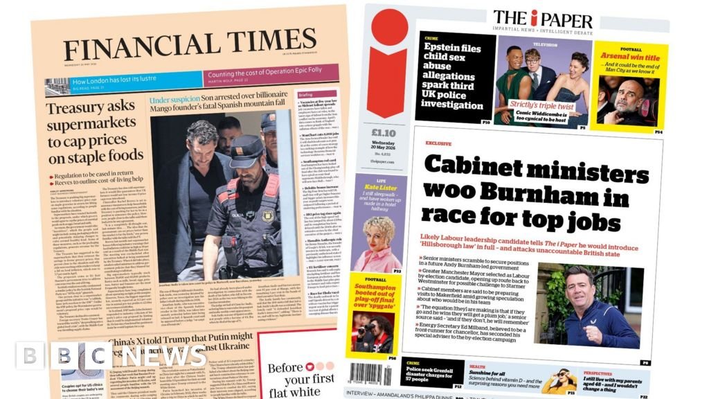 The Papers: 'Cap prices on staple foods' and 'Strictly's triple twist'