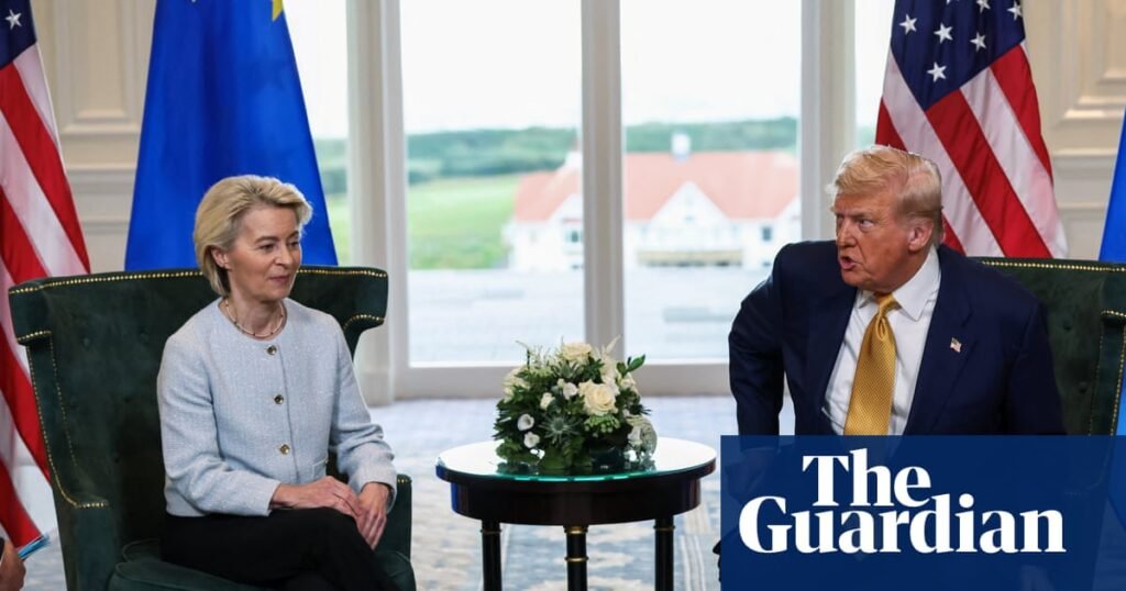 Trump walks back threat to rip up part of EU trade deal but tells bloc to ratify by 4 July | Trump tariffs