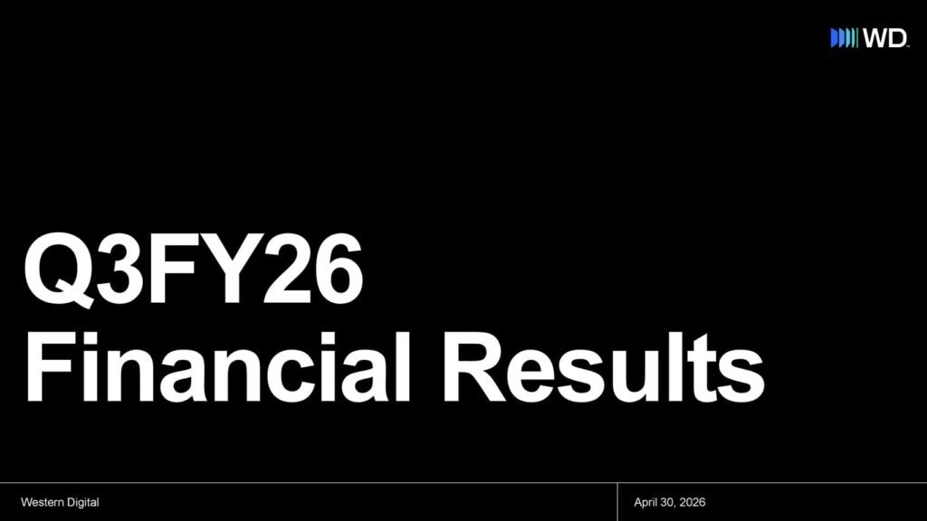 WD Reports Fiscal Third Quarter 2026 Financial Results