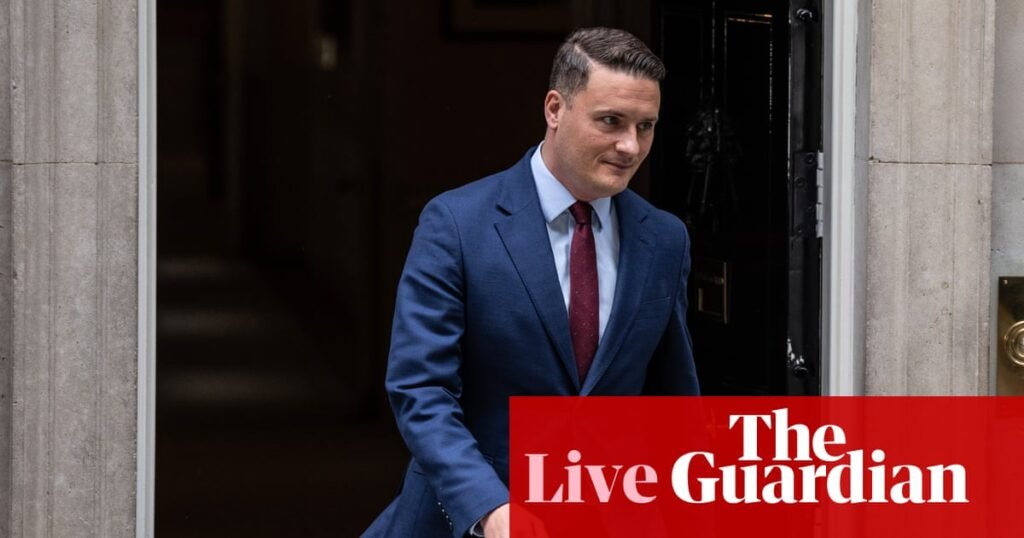 Wes Streeting leaves No 10 after planned talks with Keir Starmer last less than 20 minutes - UK politics live | Politics