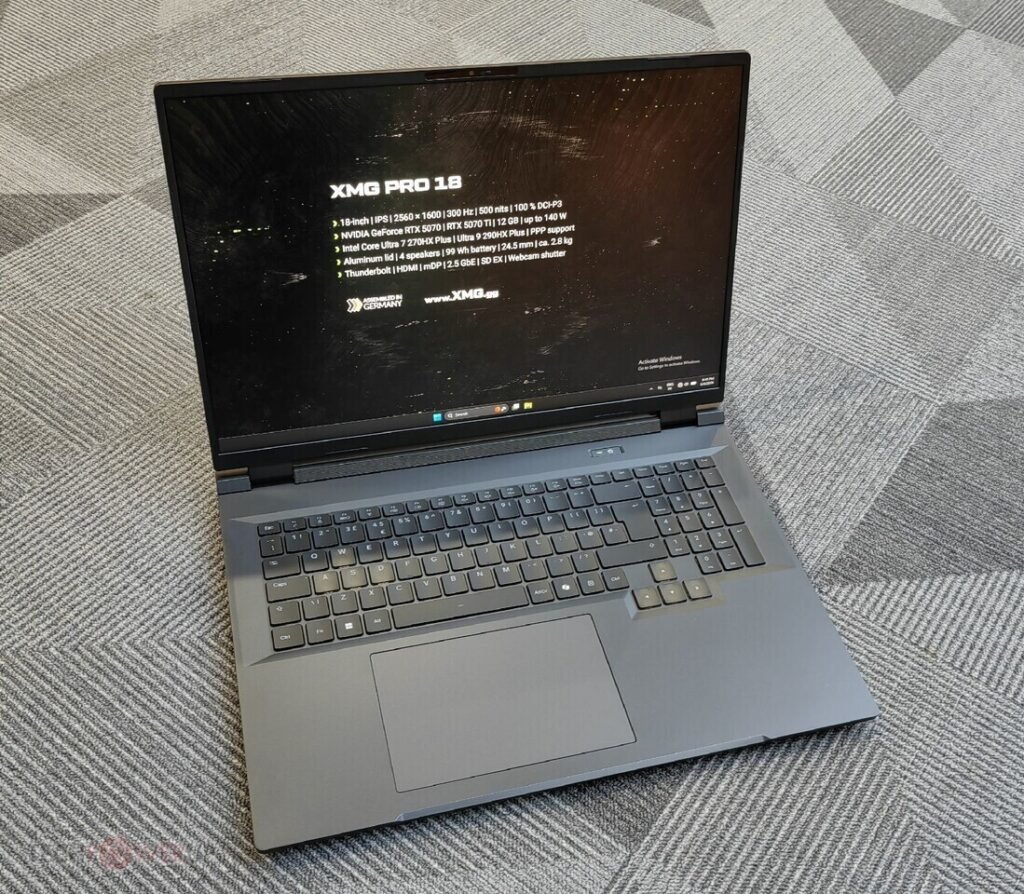 Computex 2026: XMG Pro 18 Brings 12 GB VRAM to Upper Mid-Range Mobile Segment