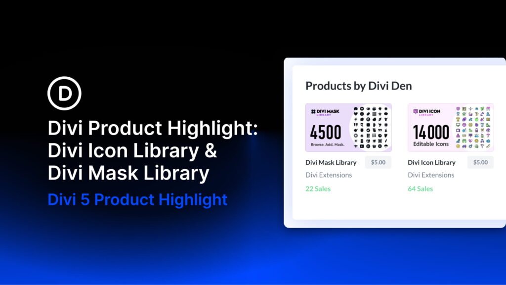 Divi Product Highlight: Divi Icon Library & Divi Mask Library