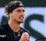 Alexander Zverev celebrates at the 2026 French Open