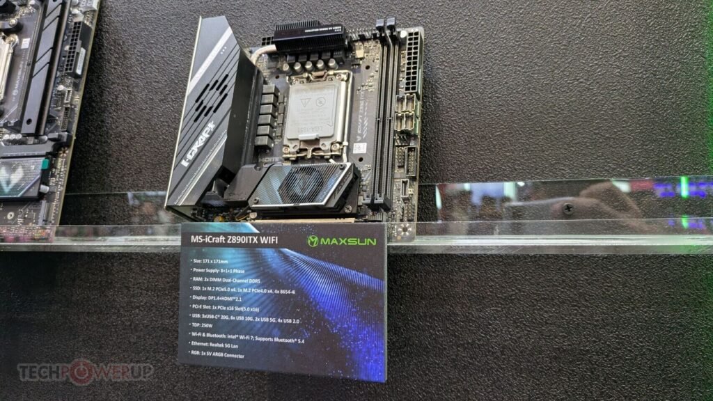 Maxsun Shows Off iCraft Z890 ITX Wi-Fi Motherboard at Computex 2026