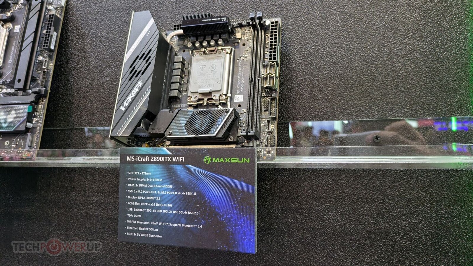 Maxsun Shows Off iCraft Z890 ITX Wi-Fi Motherboard at Computex 2026