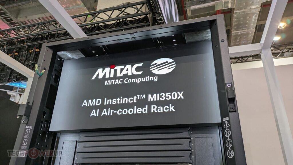 MiTAC Shows Liquid and Air Cooled Servers, Debuts 96-GPU AMD Instinct MI355X Rack at Computex 2026