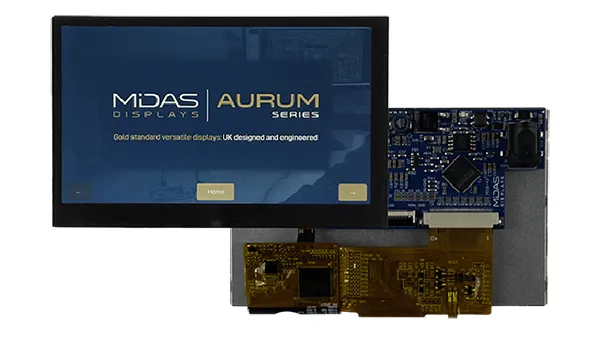 Midas Displays shines spotlight on Aurum TFT display series