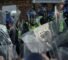 Protesters and riot police clash near home of Nowak's killer