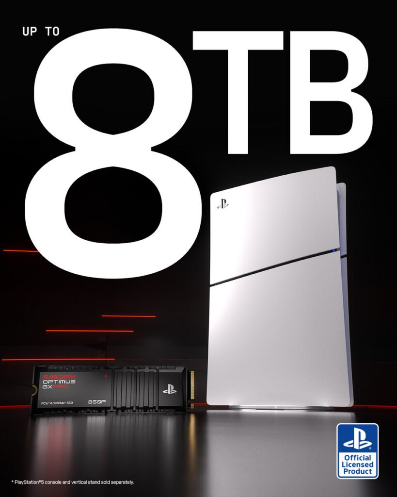 Sandisk Announces Optimus GX PRO 850P M.2 NVMe SSD for PlayStation 5 Consoles