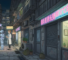 An AI-generated illustration in an anime-inspired style depicting a humanoid robot and a female researcher in a white lab coat standing together in a narrow, dimly lit alleyway at night. The researcher holds a clipboard. The cramped lane is lined with weathered buildings, tangled overhead wires, neon signs in Chinese and English (including one reading “Clinic”), potted plants, stray cats, and scattered rubbish bags — evoking the aesthetic of Kowloon Walled City.