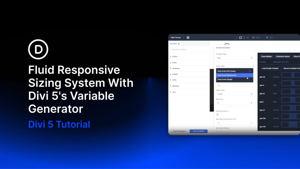 Creating A Fluid Responsive Sizing System With Divi 5’s Variable Generator