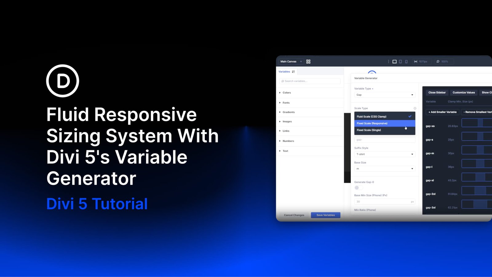 Creating A Fluid Responsive Sizing System With Divi 5’s Variable Generator