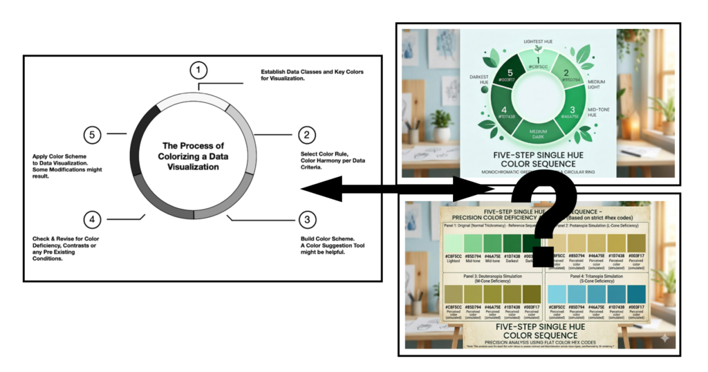 Exploring comprehensive data color scheme design with GenAI