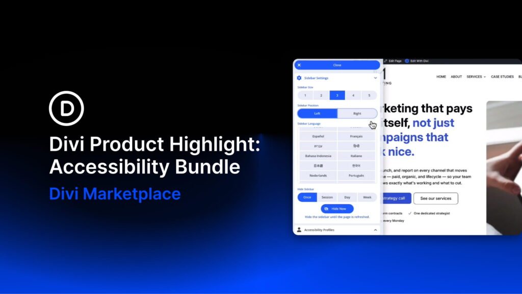 Divi Product Highlight: Accessibility Bundle