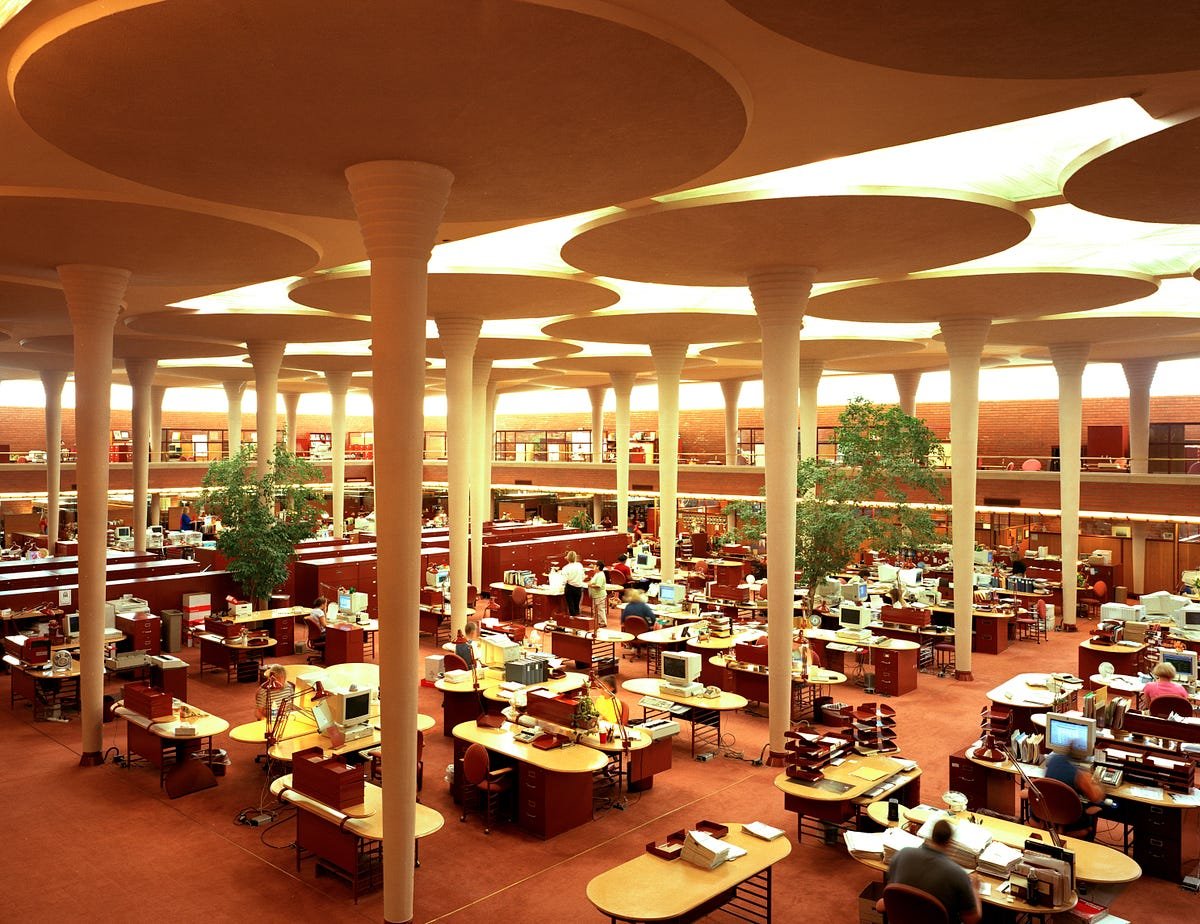 The architecture of watching work