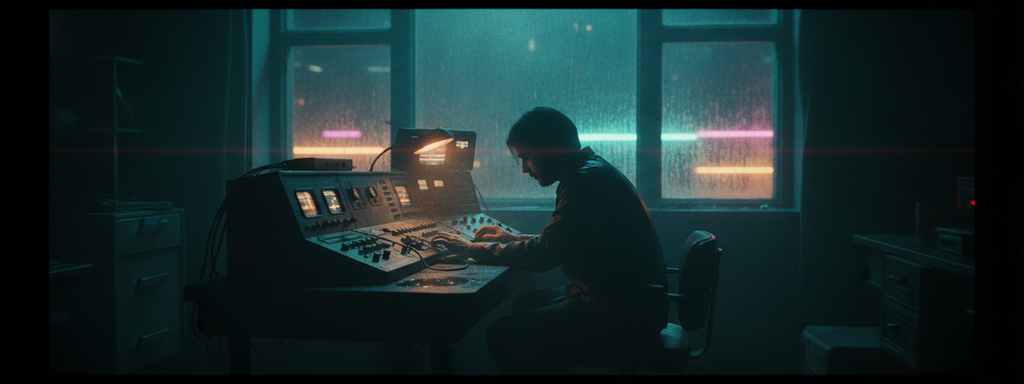 The future the film imagined was analog, cramped, and rain-lit — and it got the feeling of the work exactly right.