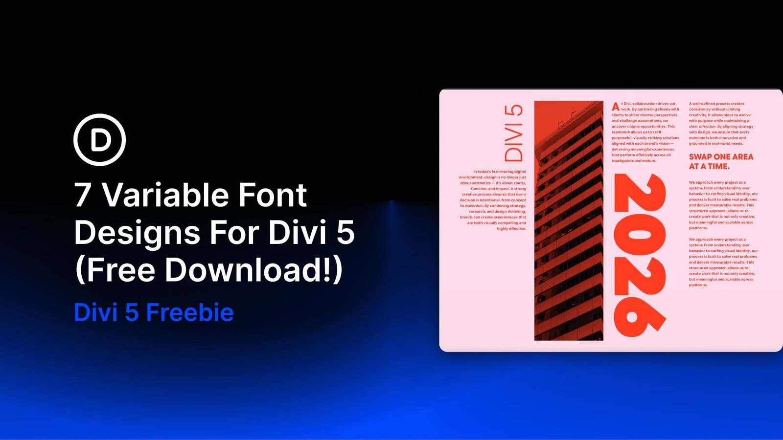 7 Variable Font Designs For Divi 5 (Free Download!)