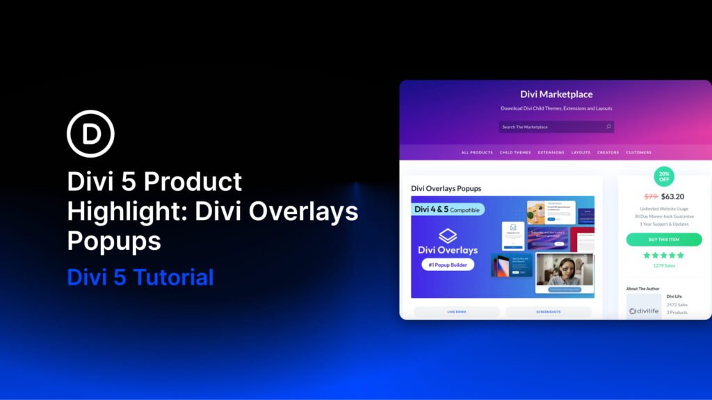 Divi 5 Product Highlight: Divi Overlays Popups