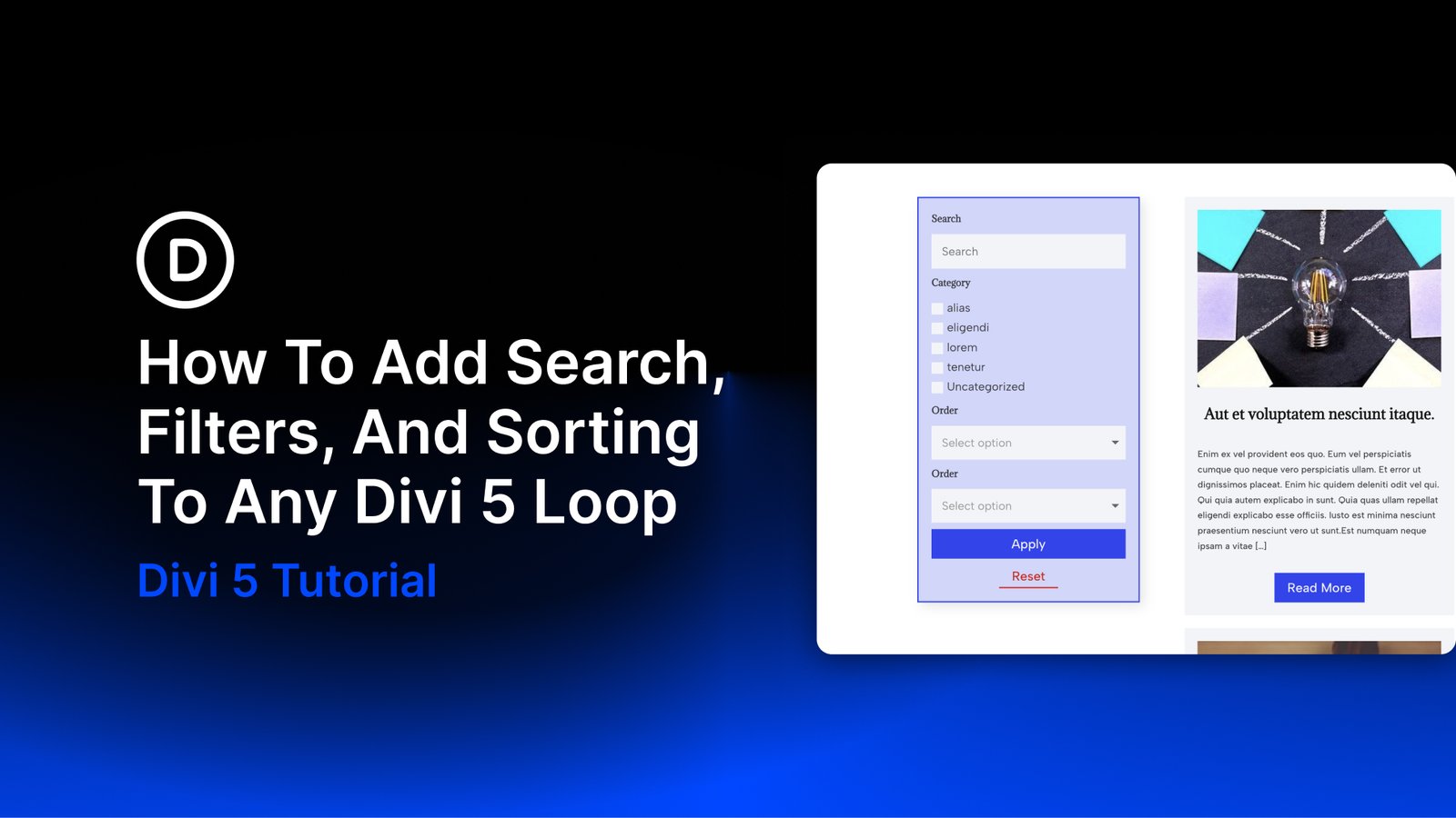 How To Add Search, Filters, And Sorting To Any Divi 5 Loop