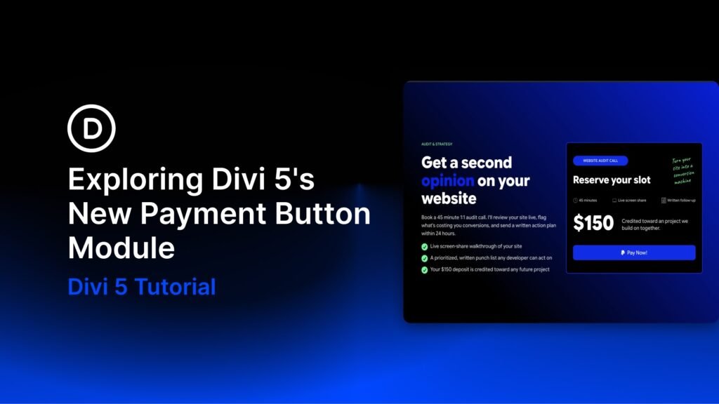 Exploring Divi 5’s New Payment Button Module
