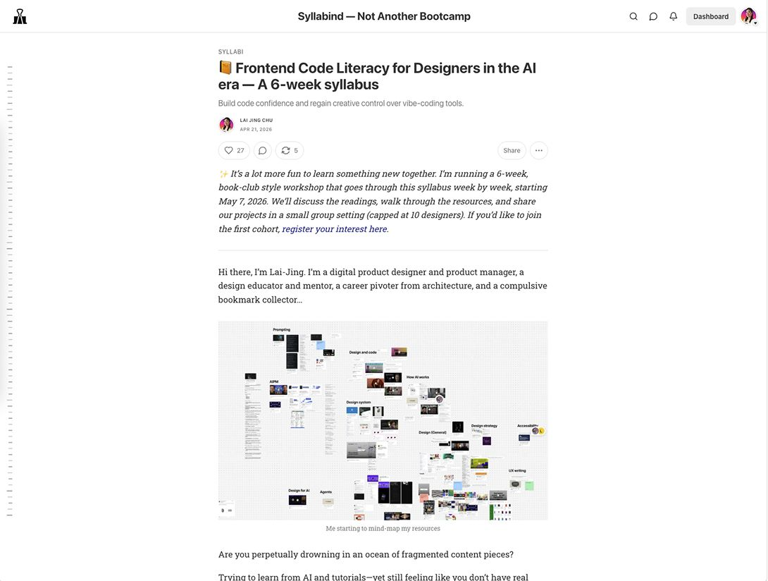 I ran a 7-week AI workshop for designers (that wasn’t really about AI)