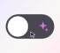 A large toggle switch in the off position with a sparkle icon on its track, and a cursor beside the knob.