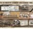 A layered, aged archival collage showing three overlapping eras of the design profession stacked like sediment, faded late-1990s office textures at the bottom, mid-2010s training-era textures in the middle, and present-day screen textures at the top, in muted sepia and newsprint tones.